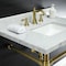 Fauceture Dreyfuss 30" Console Sink W/ SS Leg (8", 3 Hole), Marble White/ Brass KVPB30M8SQ7ST - alternate 7